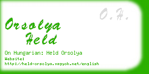 orsolya held business card